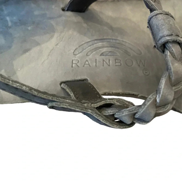 Rainbow T-Strap Leather Sandals - Picture 4 of 7